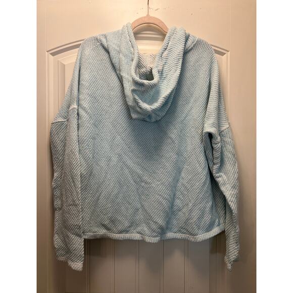 Ocean Drive Women Long Sleeve Montauk New York Pullover Hoodie Top‎ Size XL Blue - Picture 2 of 3
